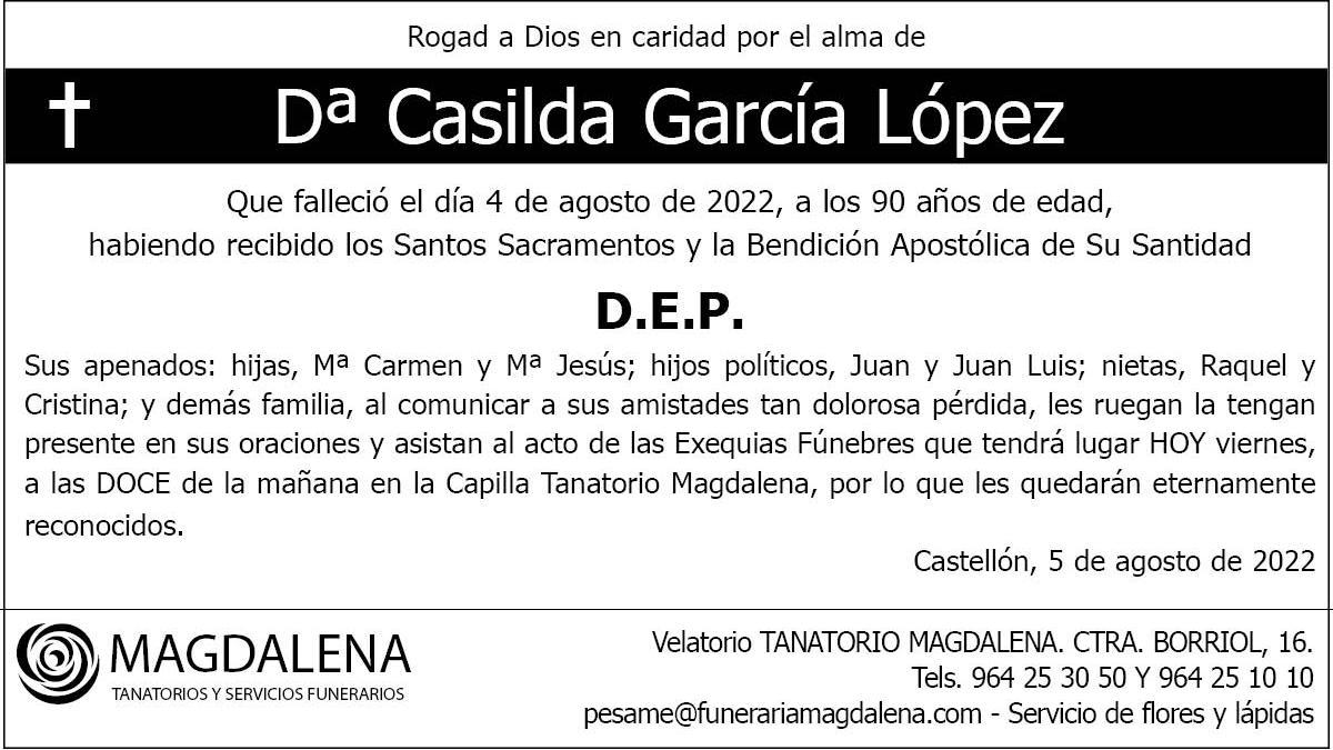 Dª Casilda García López