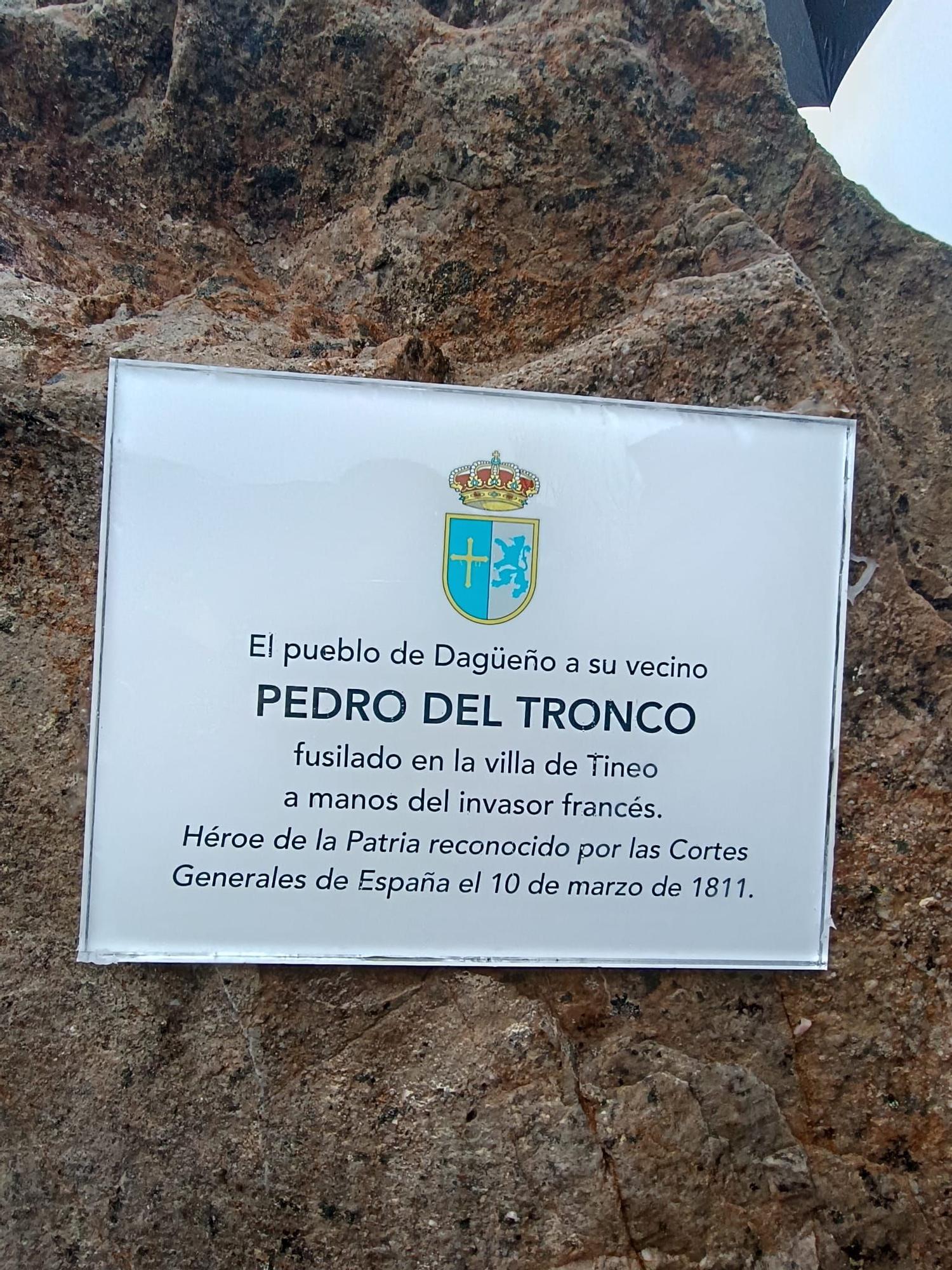 En imágenes: Así fue el homenaje celebrado en Dagüeño al héroe nacional Pedro del Tronco