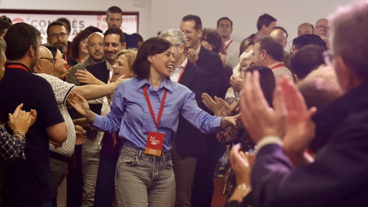 Diana Morant, durante el congreso nacional del PSPV-PSOE.