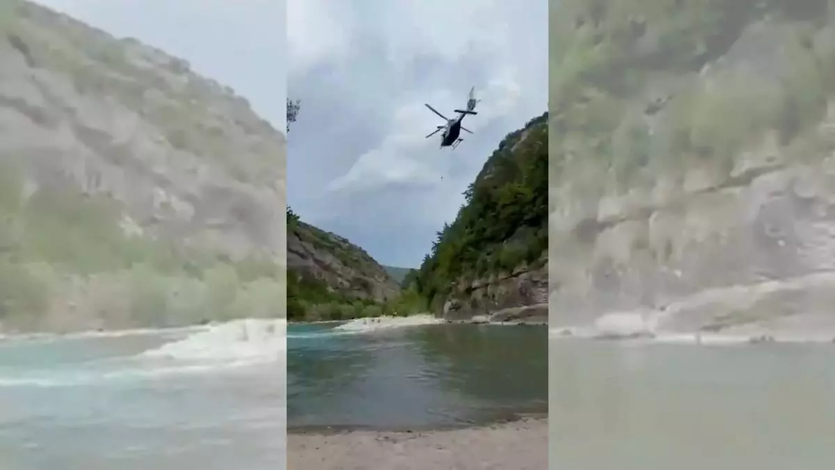 Dos vecinos de Zaragoza son rescatados en el río Ara tras quedarse atrapados por la corriente sin saber nadar