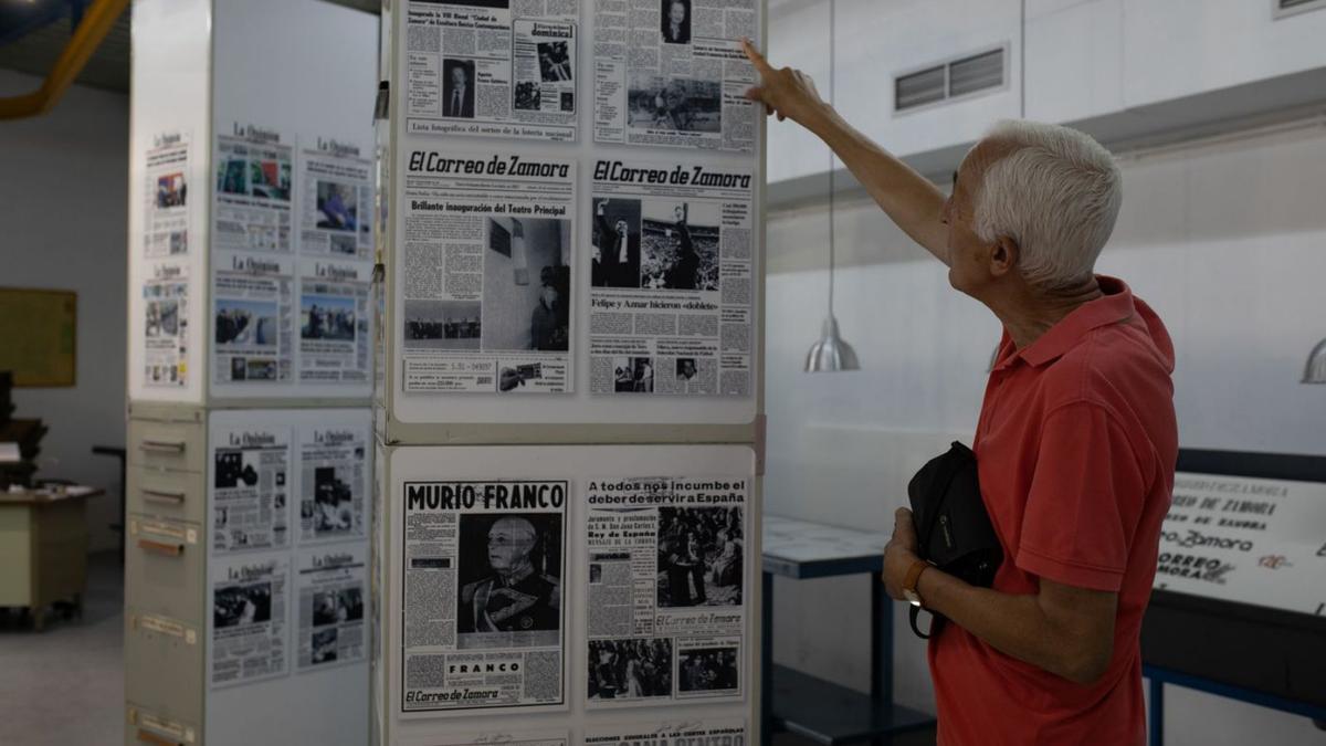 Luis Pablos, periodista zamorano que trabajó en el periódico, rememora cómo se hacían las páginas. 