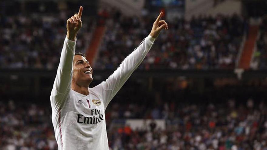Cristiano Ronaldo celebra el primer gol ante el Athletic.