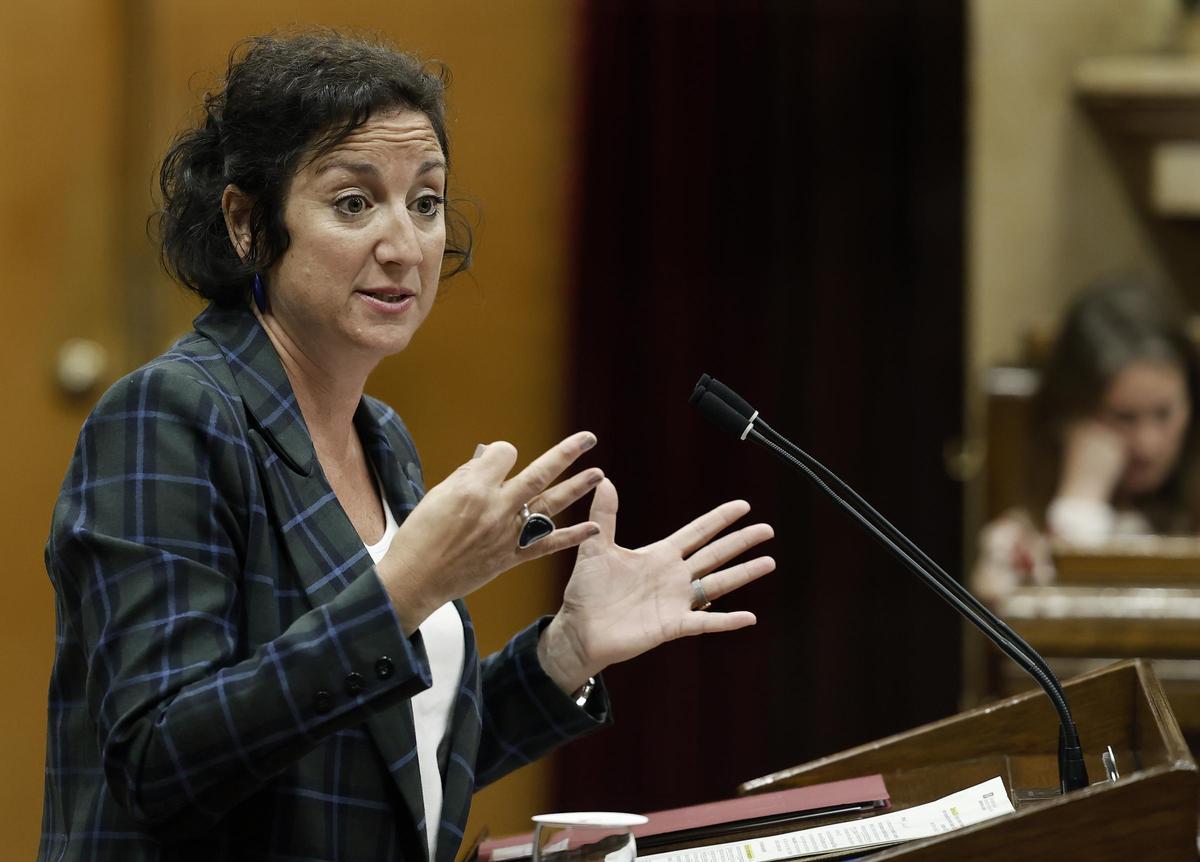La consellera de Economia, Alícia Romero, este miércoles en el Parlament.