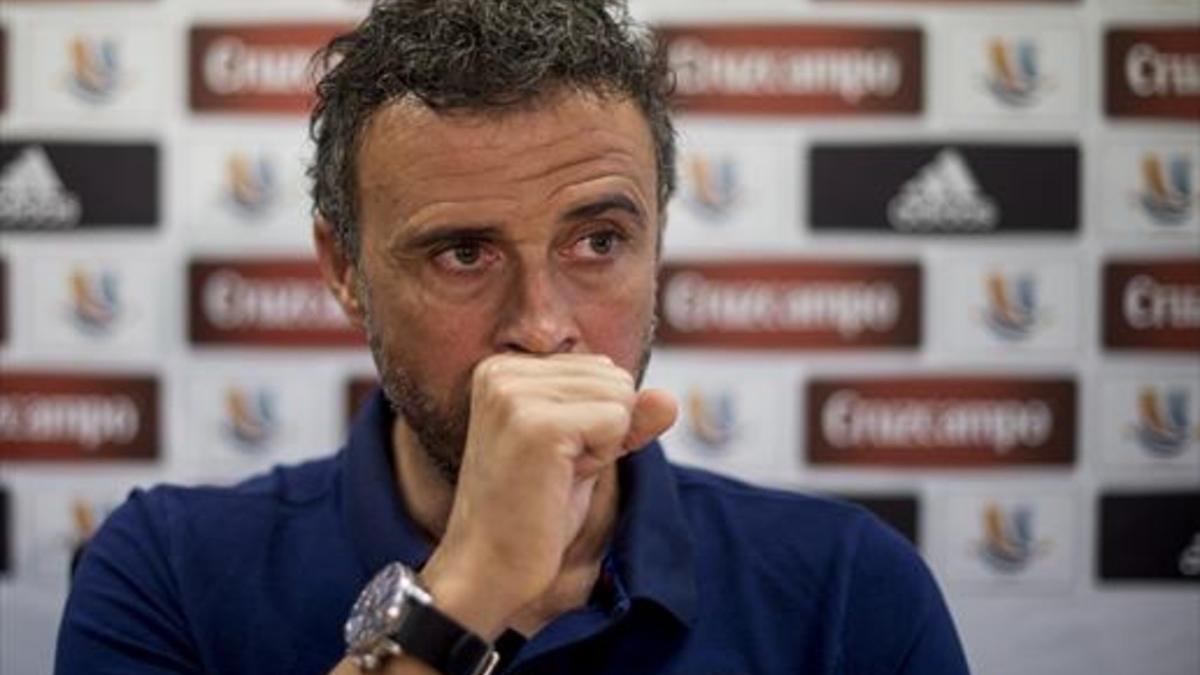 Luis Enrique hablará antes del desplazamiento del Barça a Anoeta.