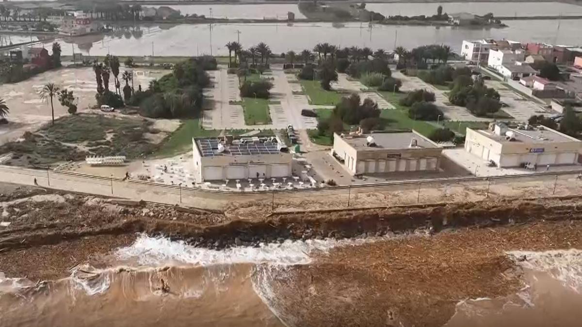 Vista aérea de las inundaciones causadas en Paiporta, en Valencia, a causa de las fuertes lluvias causadas por la DANA la semana pasada.
