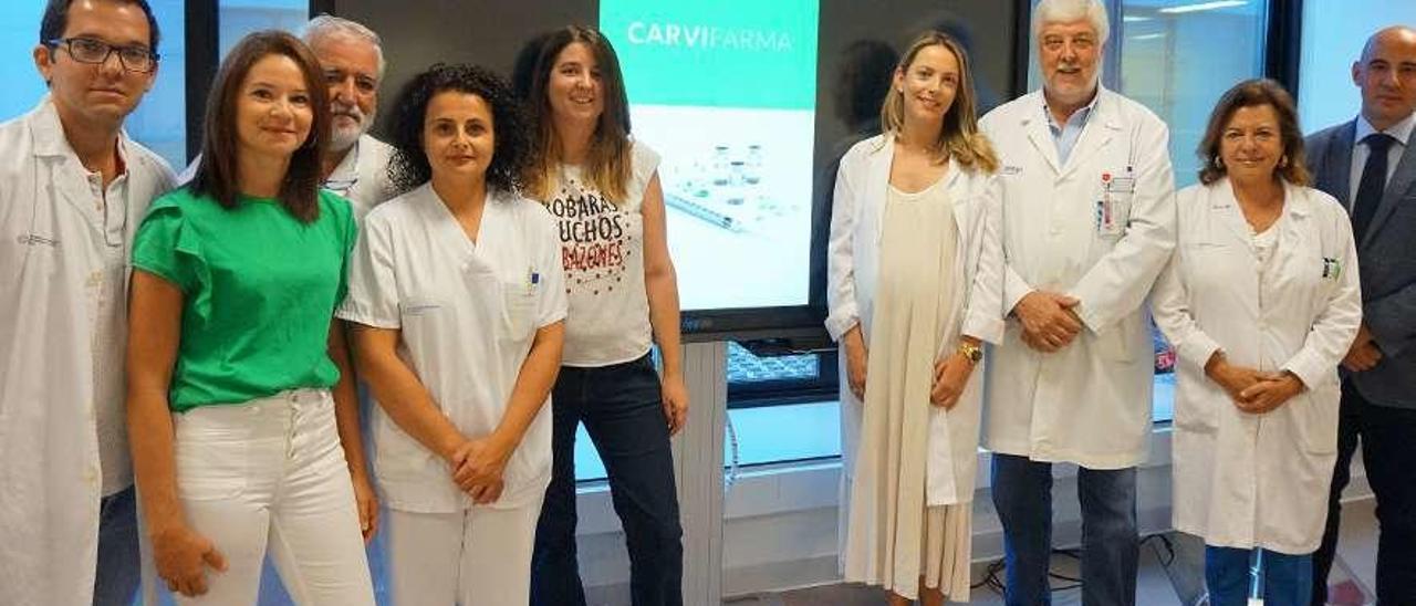 El equipo de Cardiología que ha lanzado la aplicación Carvifarma. // FdV