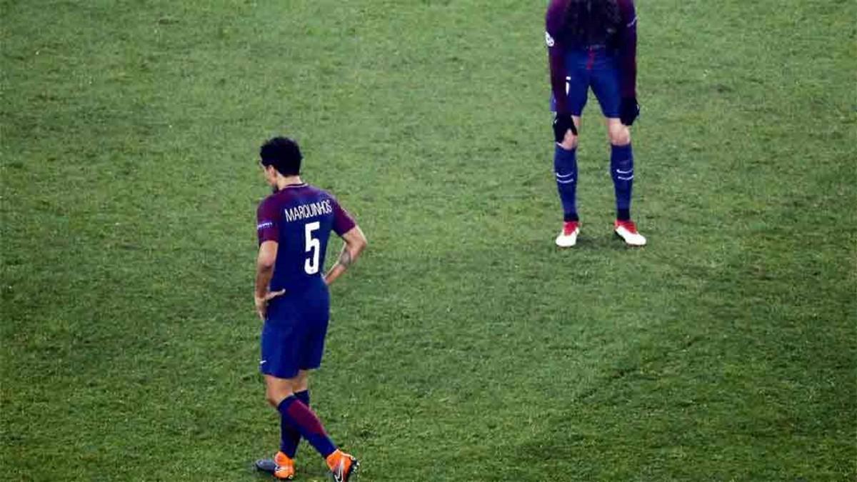 Marquinhos y sus compañeros quedaron tocados tras la derrota