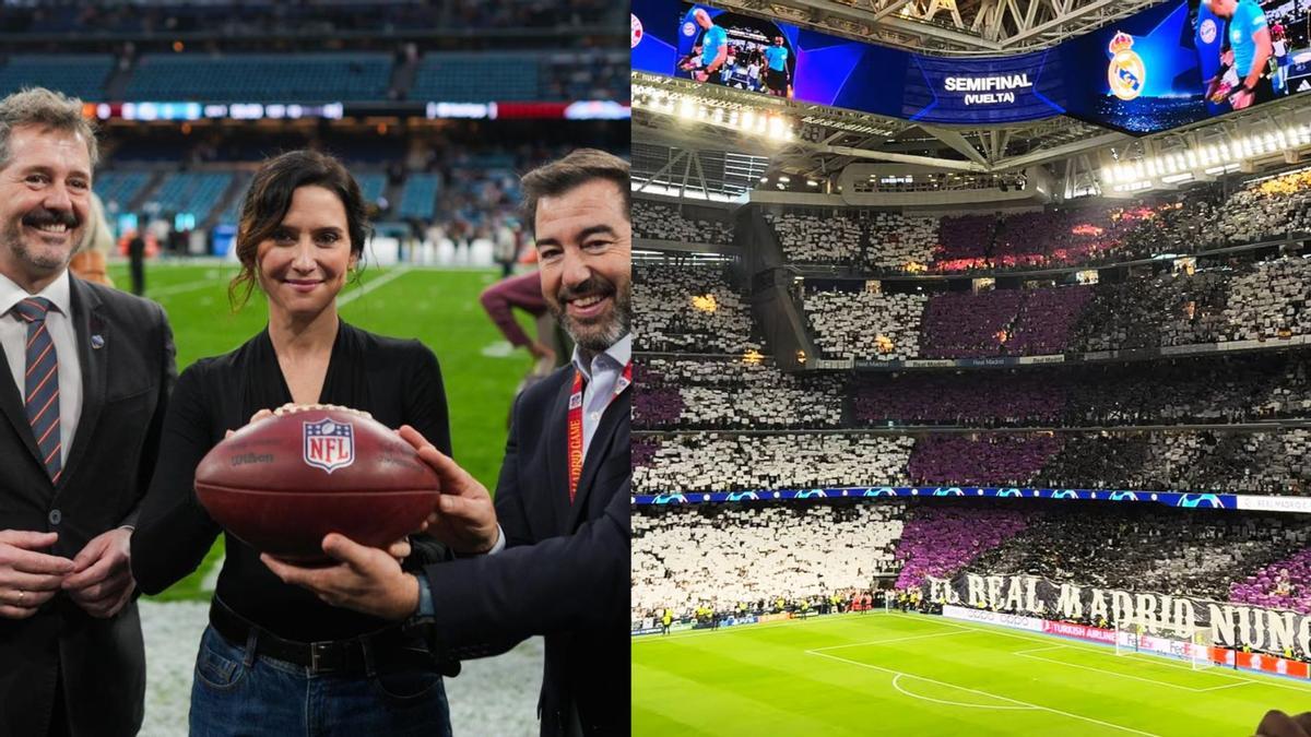 Ayuso presenció el encuentro del Santiago Bernabéu