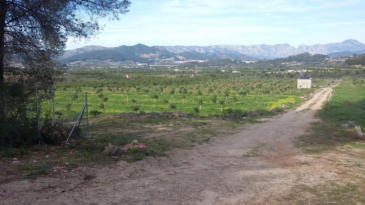 El lugar donde se construirá el depósito de agua de la Mancomunitat.