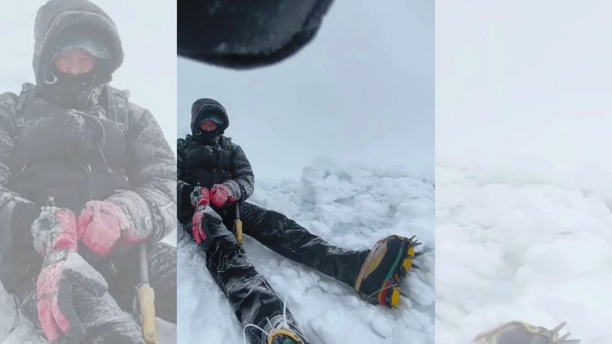 Así ha sido el temerario ascenso al Moncayo por parte de los montañeros