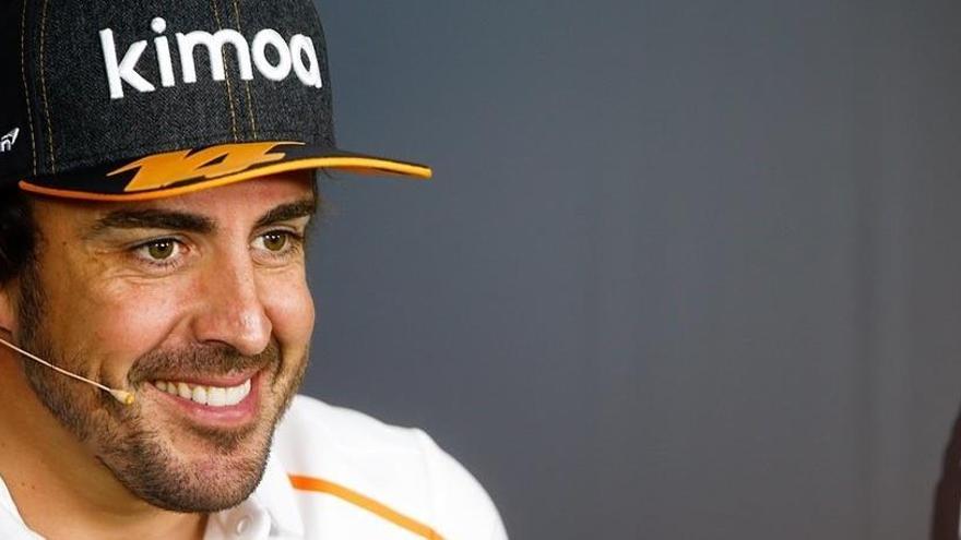 Fernando Alonso en una rueda de prensa.