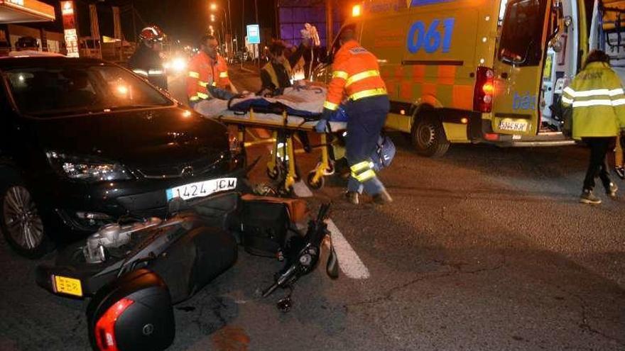 Uno de los últimos accidentes en la N-640 en Vilagarcía. // Noé Parga