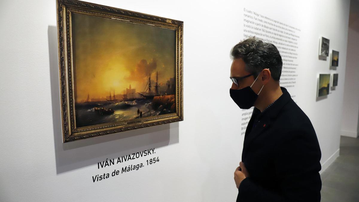 La vista de Málaga, en la exposición temporal del Museo Ruso.