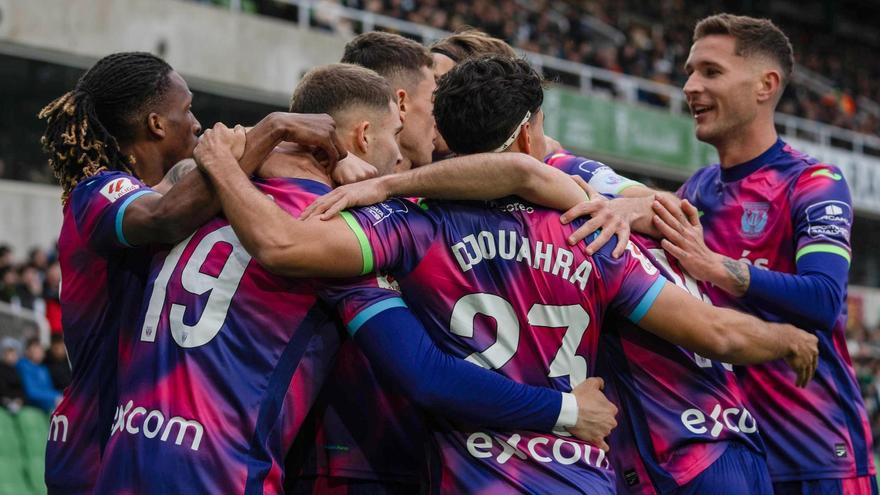 El Leganés celebra un gol frente al Racing