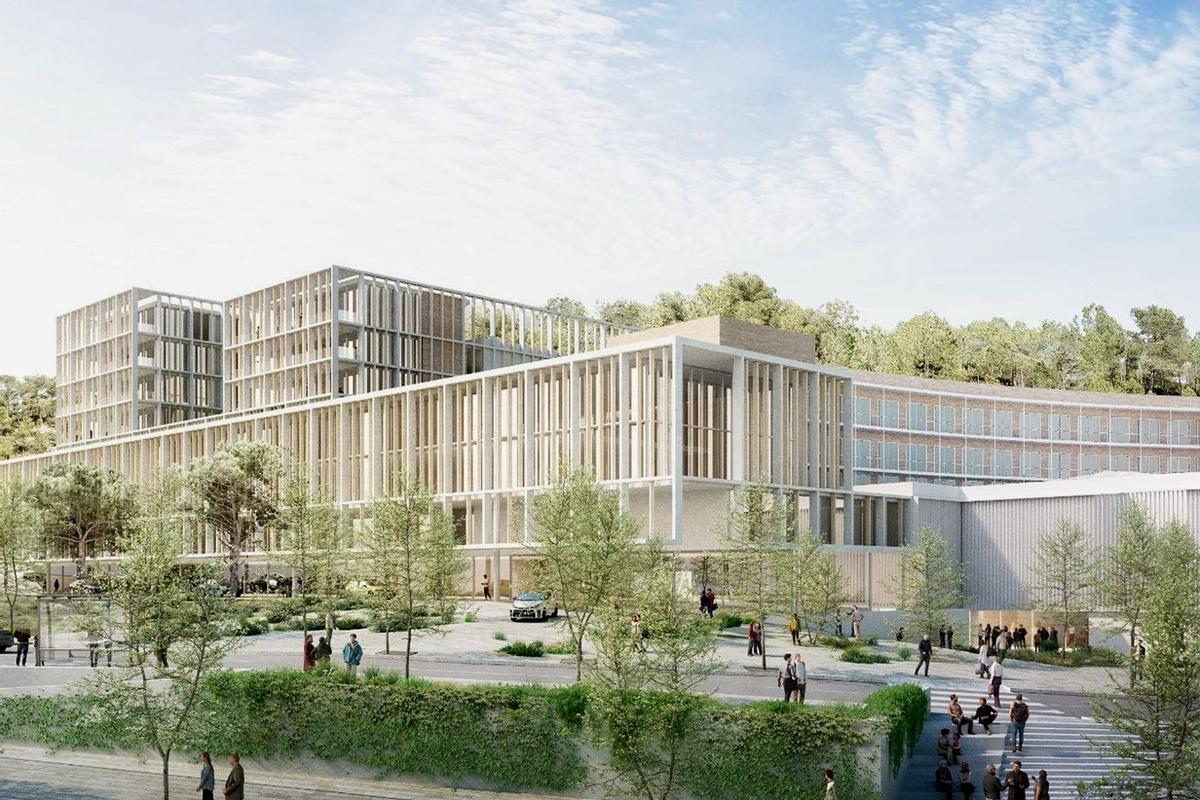 Recreación del futuro Hospital de Calella.
