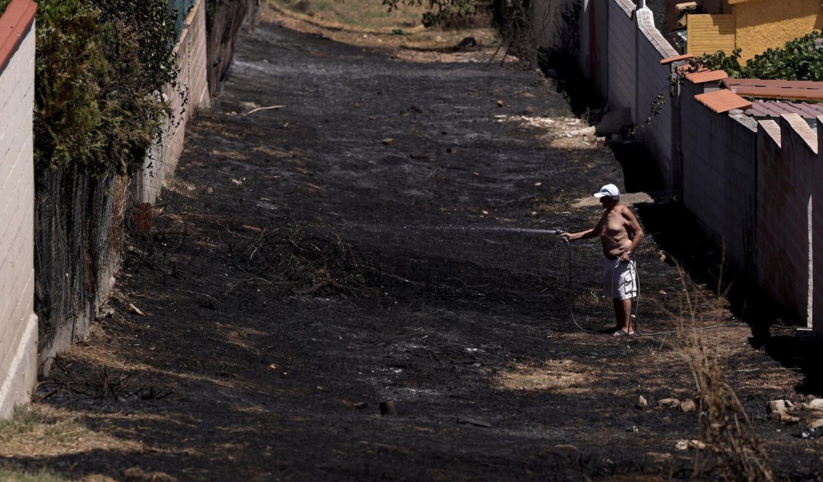 Incendio en la zona de Méntrida.