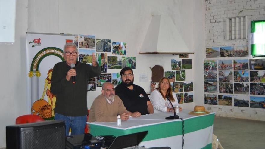 Diego Cañamero, durante su intervención. 