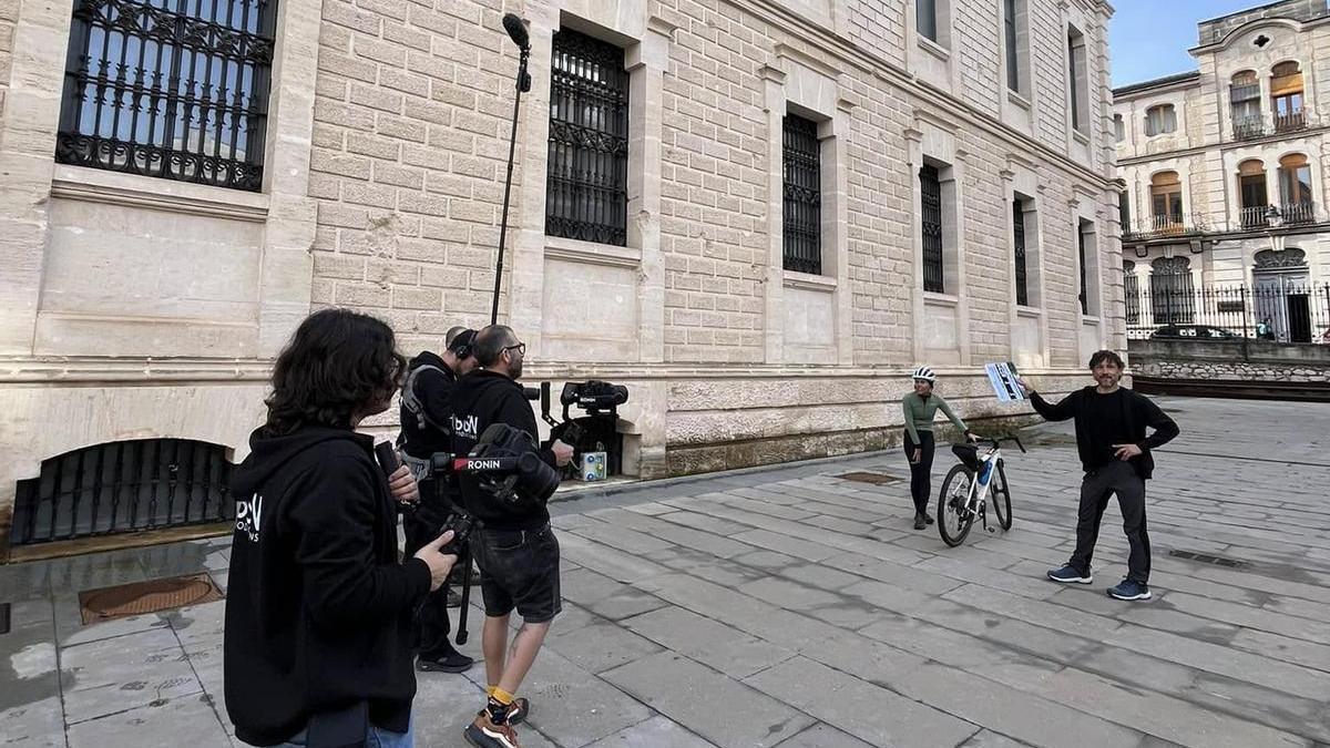 Rodaje en Alcoy de "Un país en Bicicleta"