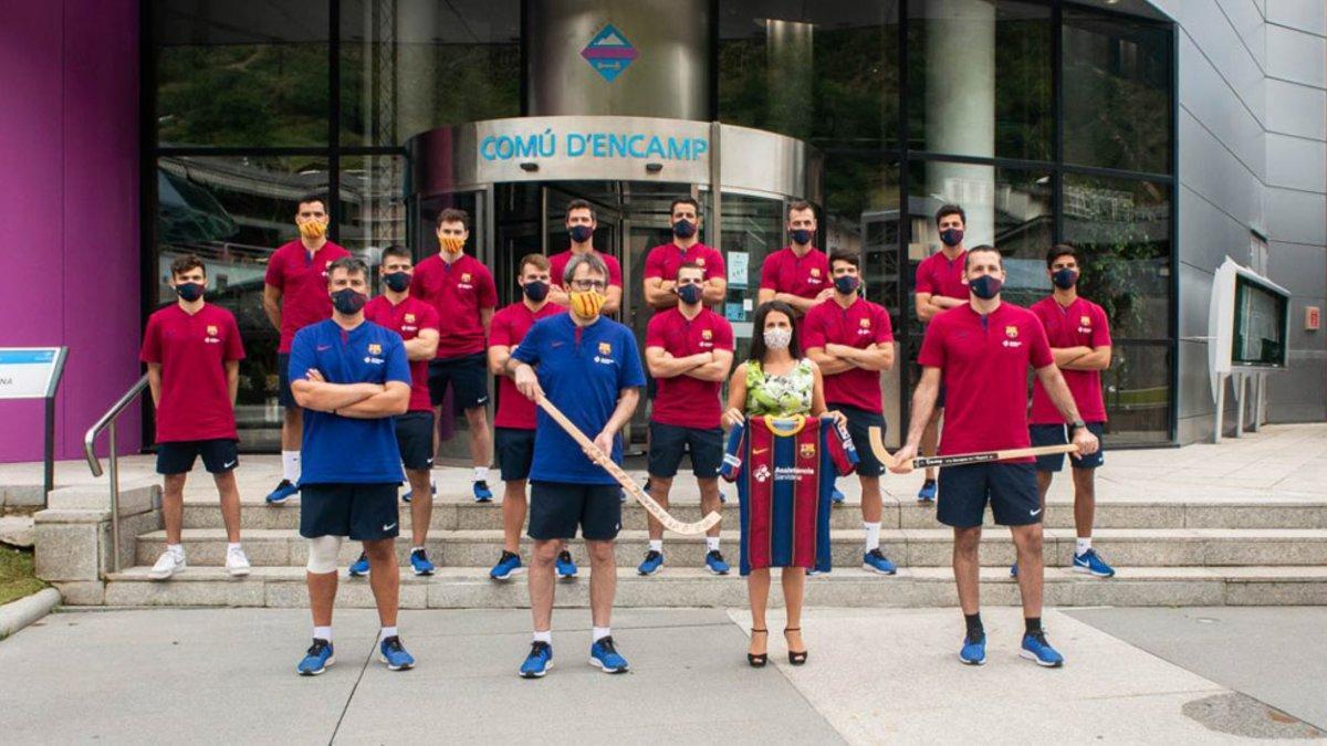 El Barça fue recibido por Laura Mas, la cònsol major del Comú d'Encamp