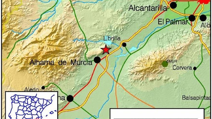 Un terremoto de 2,4 grados sacude Alhama de Murcia