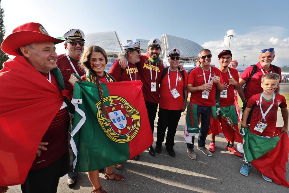 Las aficiones del Portugal - España