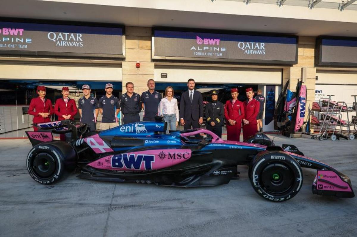 Carmen Jordá, en la presentación del acuerdo con Alpine y Qatar Airways.