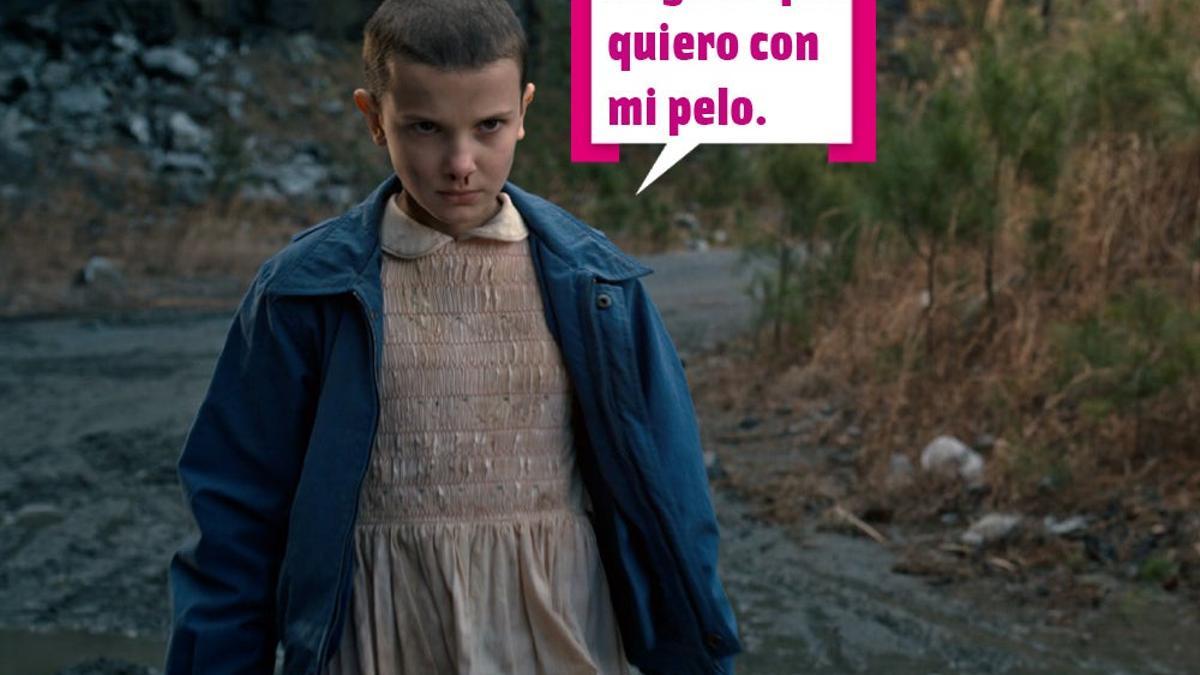 Once de Stranger Things con el pelo corto