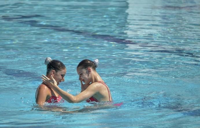 LAS PALMAS DE GRAN CANARIA A 28/05/2017. Natación sincronizada / Final de dúo libre y de dúo mixto de la competición internacional en la piscina  Metropole. FOTO: J.PÉREZ CURBELO