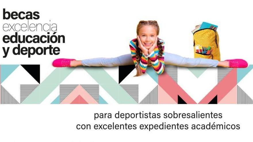 Anuncio promocional de la Beca Excelencia educación y deporte