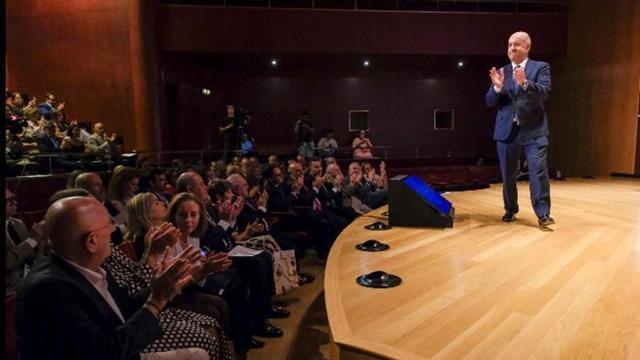 Pedro Ortega, este martes tras ser reelegido al frente de la patronal CCE.