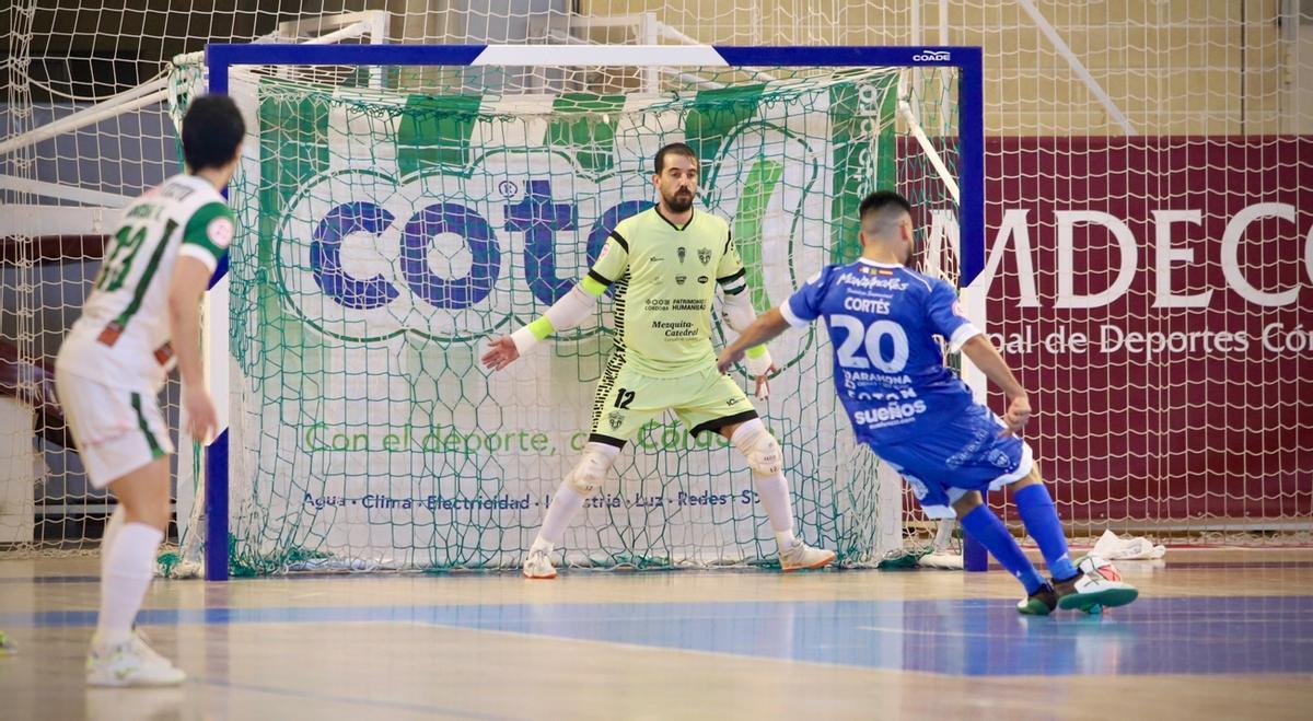 Un encuentro del Córdoba Futsal, con la publicidad de Suministros Coto.