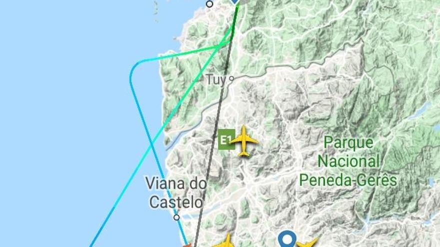 Ruta del vuelo de Tenerife esta mañana.