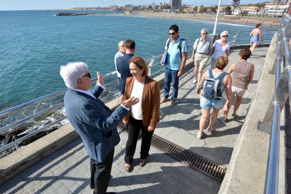 Inicio de las obras del paseo marítimo que unirá las playas de San Agustín con la de Las Burras.