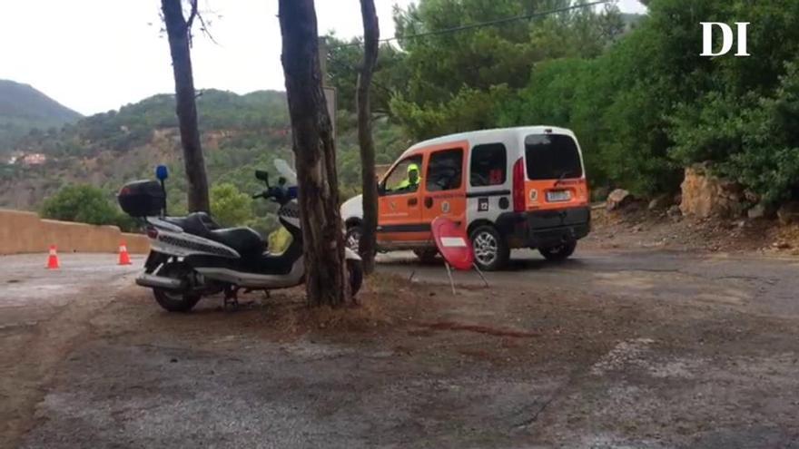 Una familia atrapada por la tormenta en es Cubells