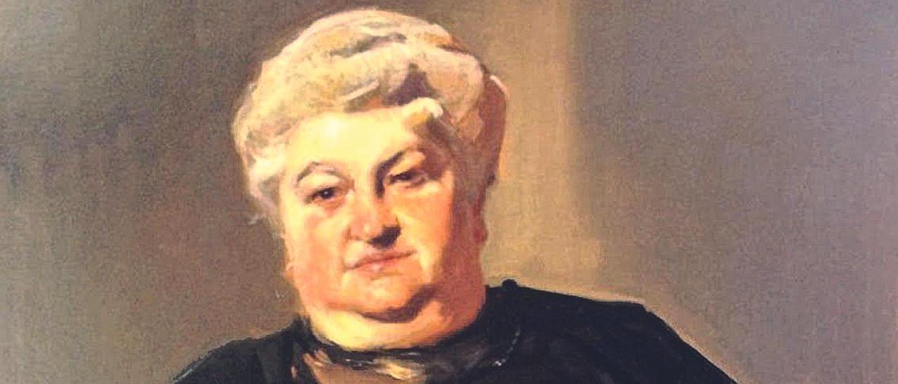 Retrato de Emilia Pardo Bazán.