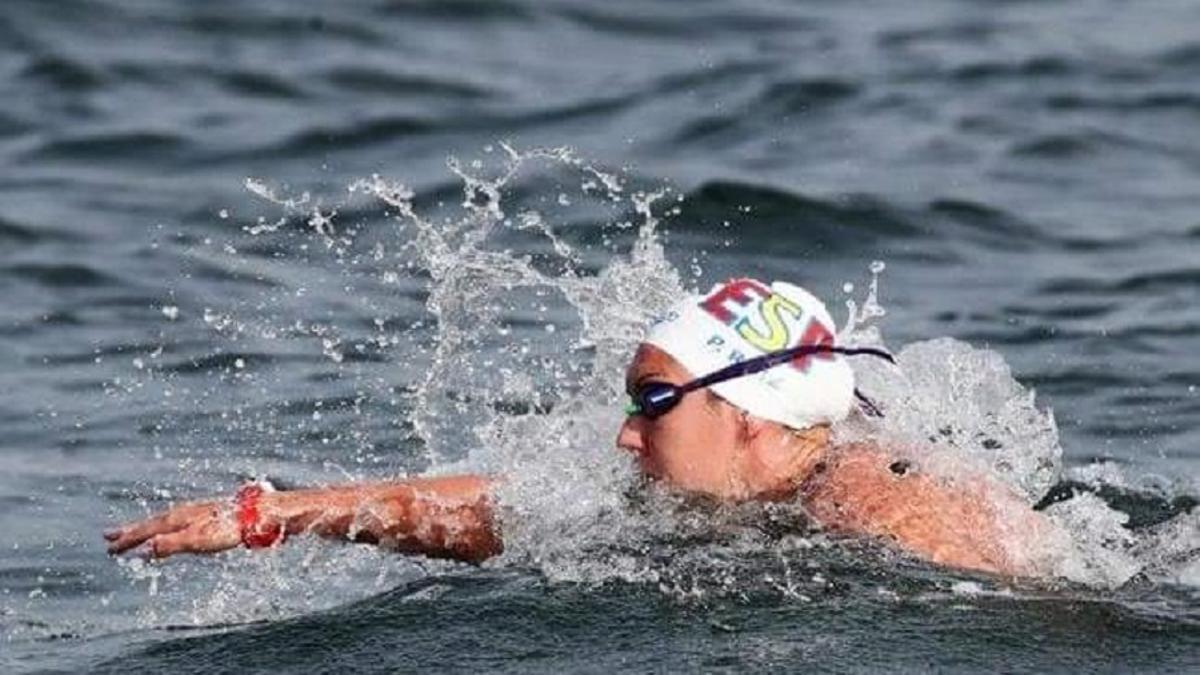 Paula Ruiz, durante una prueba de aguas abiertas.