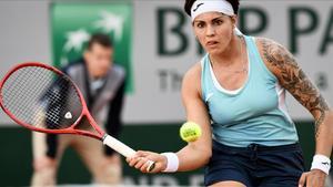 Bolsova, en uno de sus partidos en París.