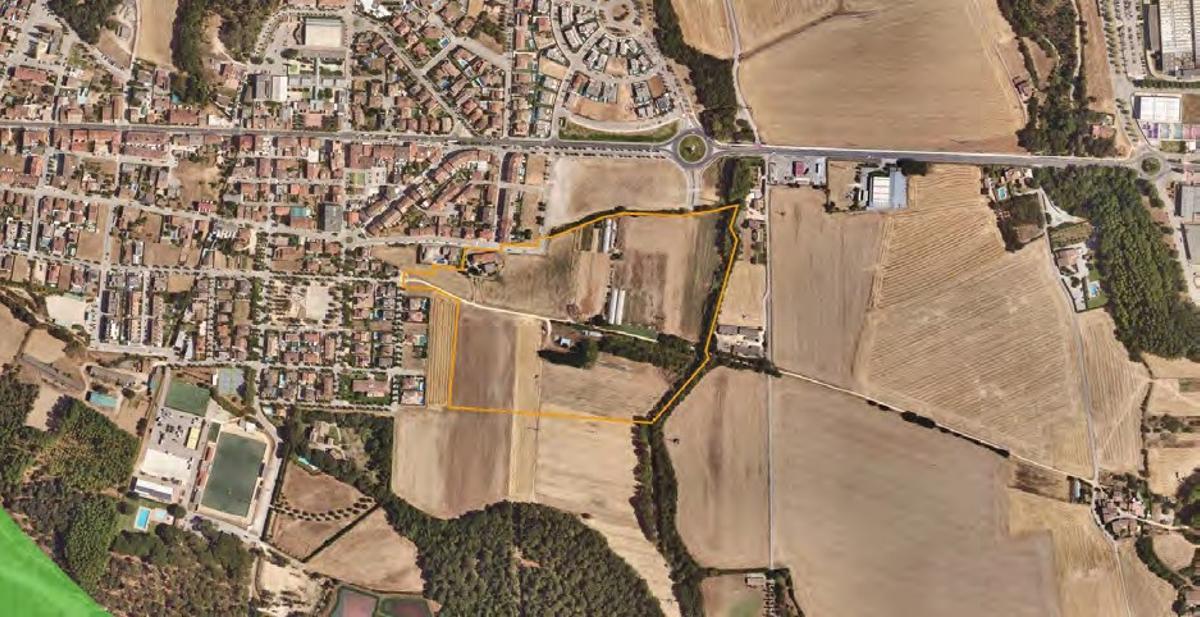 Àmbit del Pla Parcial SUD-1 de Sant Gregori, al sud-est del nucli urbà.