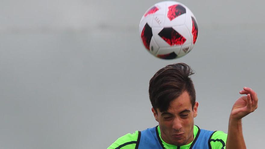 Alejandro Blesa, en un entrenamiento con el Atlético Levante UD.