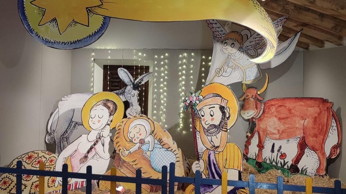 Una imagen del pesebre de Salou, obra de la artista Pilarín Bayés.
