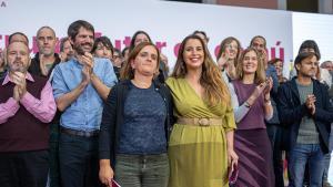 (I-D) El secretario de Coordinación de los Comuns, Joan Mena, el ministro de Cultura, Ernest Urtasun, la líder de los Comuns en el Parlament de Catalunya, Jéssica Albiach, las coordinadoras nacionales de los Comuns, Gemma Tarafa y Candela López, y el eurodiputado, Jaume Asens, durante la segunda jornada de la Assemblea Nacional de Catalunya en Comú, en el Campus Ciutadella de la Universitat Pompeu Fabra, a 17 de noviembre de 2024, en Barcelona, Catalunya (España). Comuns (Catalunya en Comú) celebra este fin de semana su IV Asamblea Nacional después de haber consensuado una candidatura única a la ejecutiva, y con la elección de dos coordinadoras nacionales, Candela López y Gemma Tarafa, que buscan fortalecer el partido de cara a las municipales de 2027. 17 NOVIEMBRE 2024;ASAMBLEA;ASSEMBLEA;COMUNS;MUNICIPALES;ELECCIONES;2027 Lorena Sopêna / Europa Press 17/11/2024. CANDELA LÓPEZ;ERNEST URTASUN;GEMMA TARAFA;JAUME ASENS;JÉSSICA ALBIACH;JOAN MENA;Lorena Sopêna