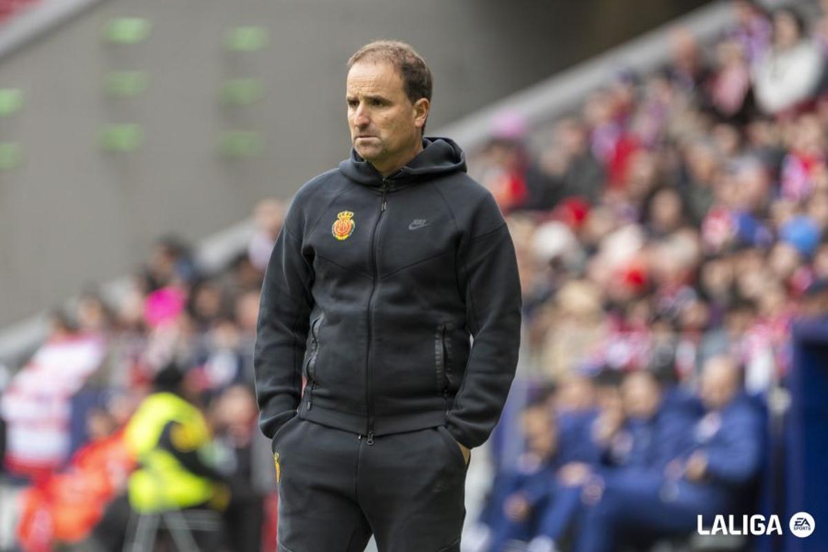 Jagoba Arrasate, durante el partido ante el Atlético de Madrid.