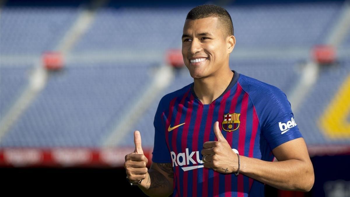 Jeison Murillo, en el Camp Nou.