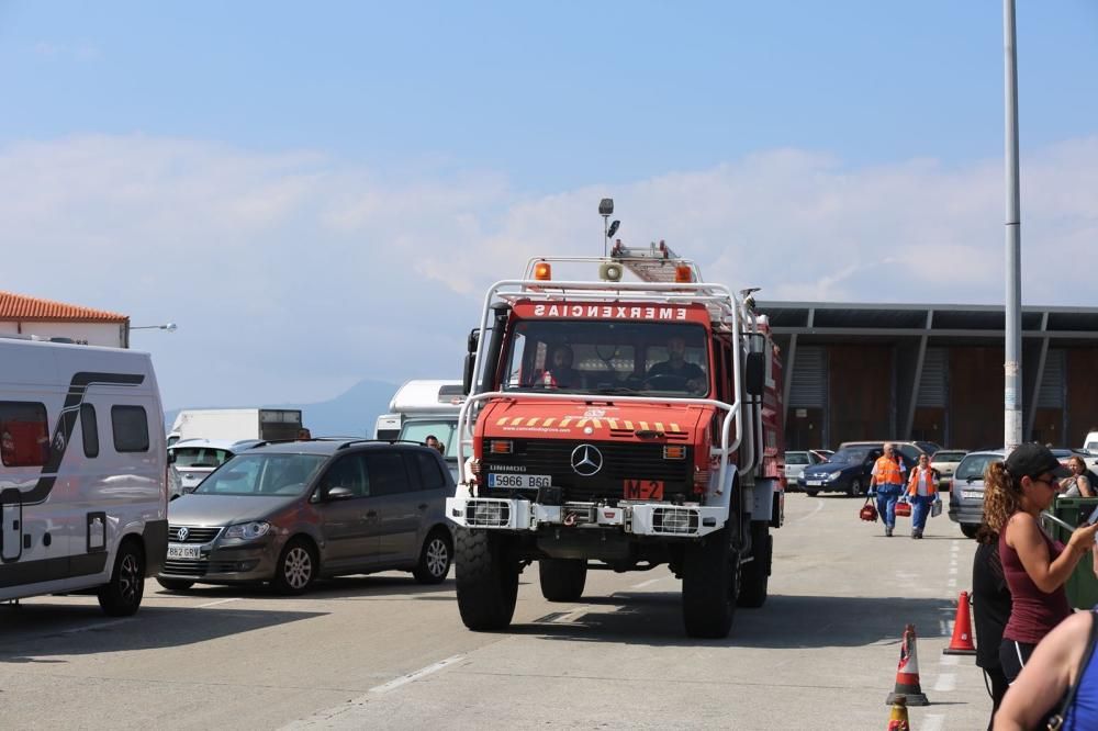 Arde un catamarán de pasajeros en A Toxa