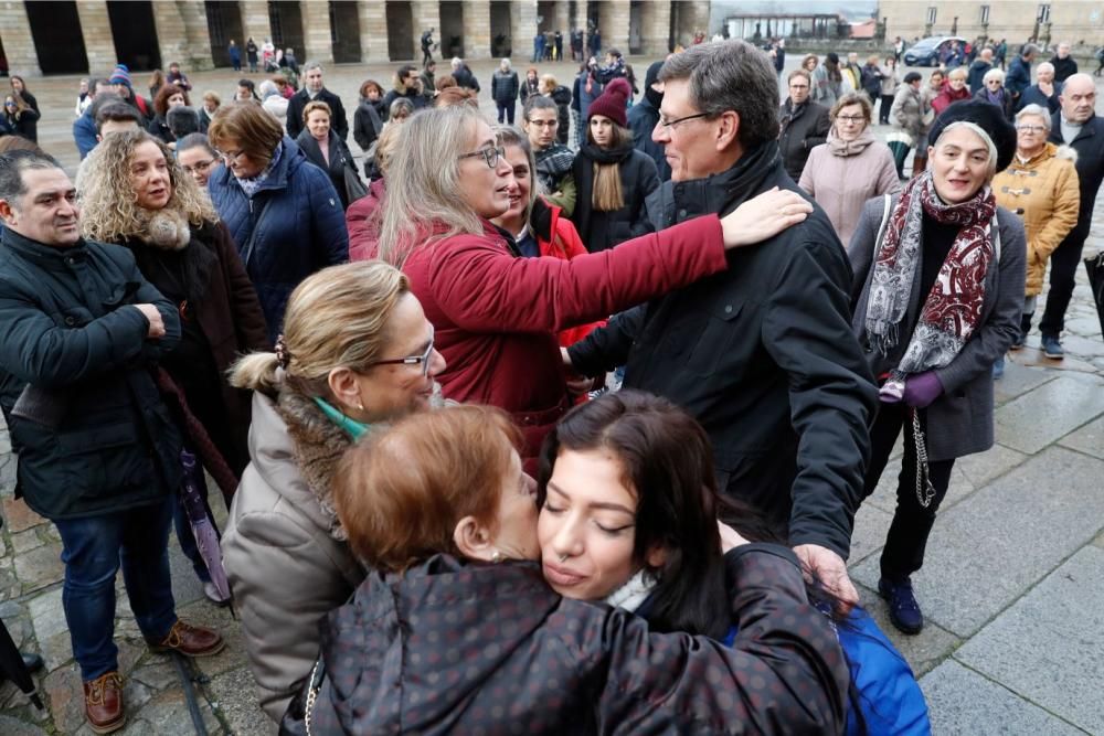 Santiago se une a la protesta por el asesinato de Diana Quer. // X. Álvarez