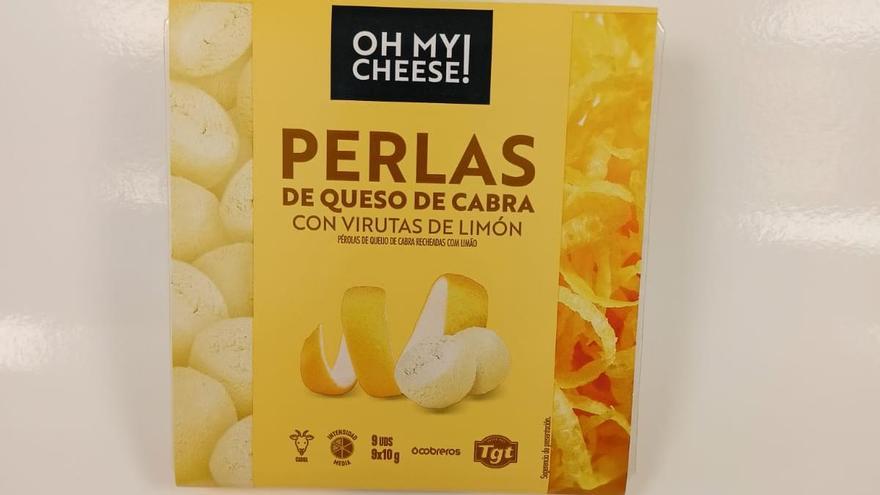 Perlas de queso de cabra con virutas de limón, la novedad de Lácteas Cobreros.