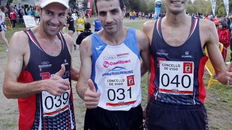 Essaadaoui, Lekhili y Pena, ayer. // Marta G. Brea