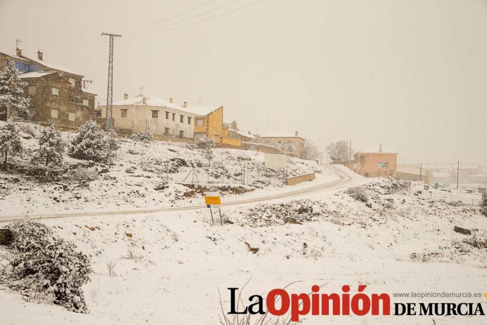 Nieve en las pedanías altas del Noroeste