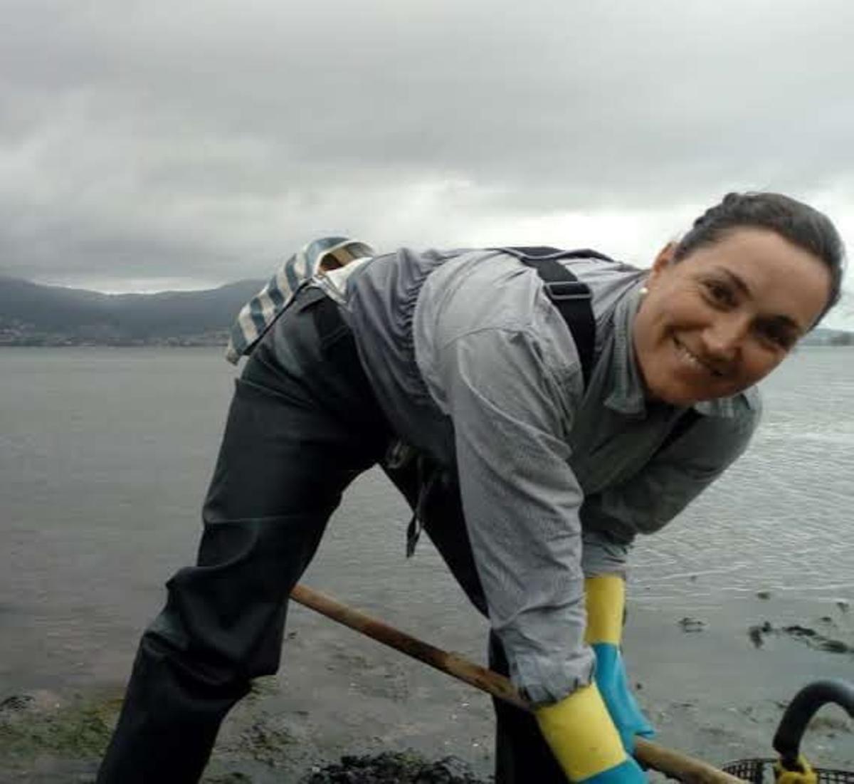 Nuria Novelle durante su jornada laboral.