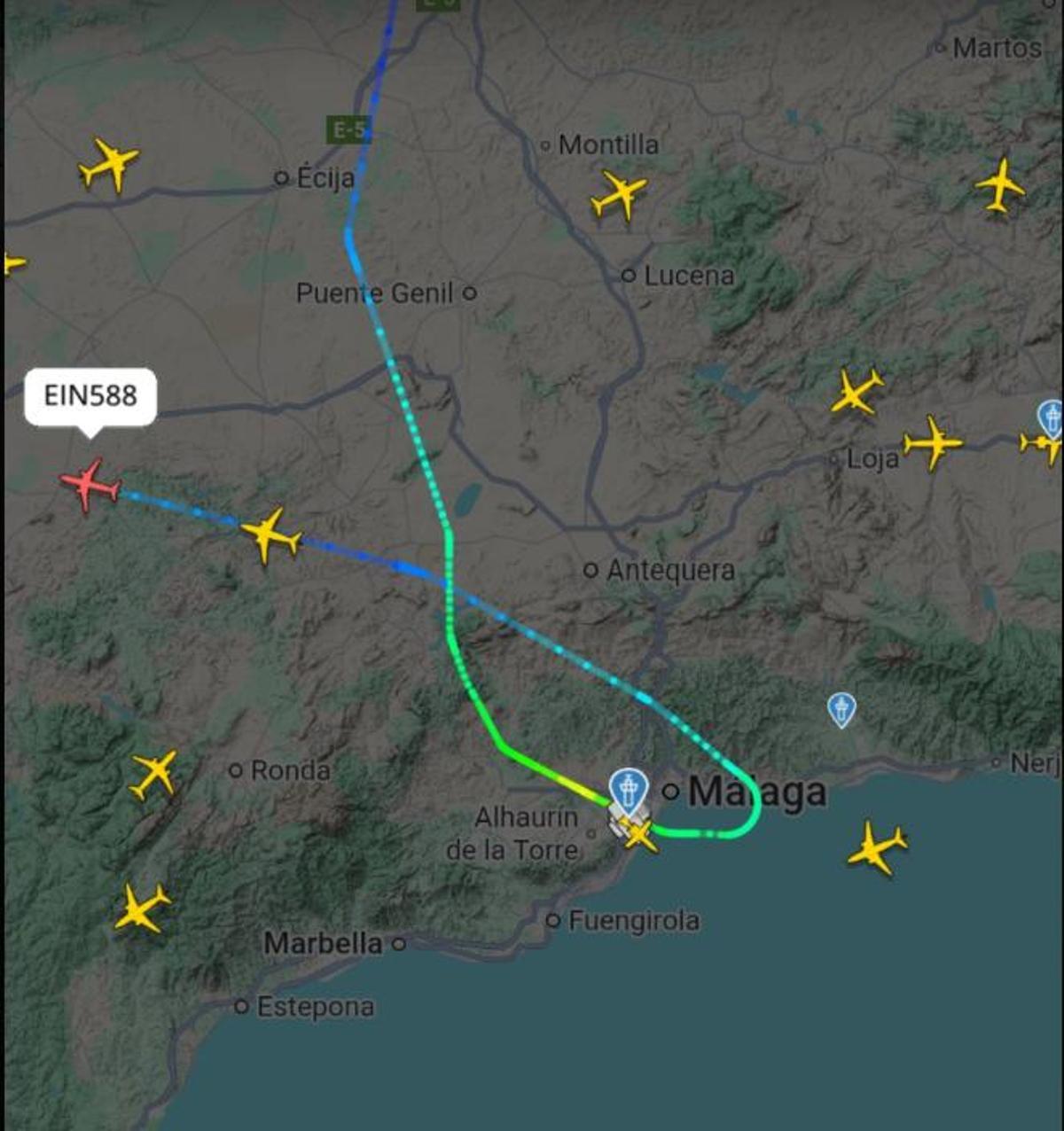 Desvío de un vuelo que aterrizaba en Málaga el pasado sábado